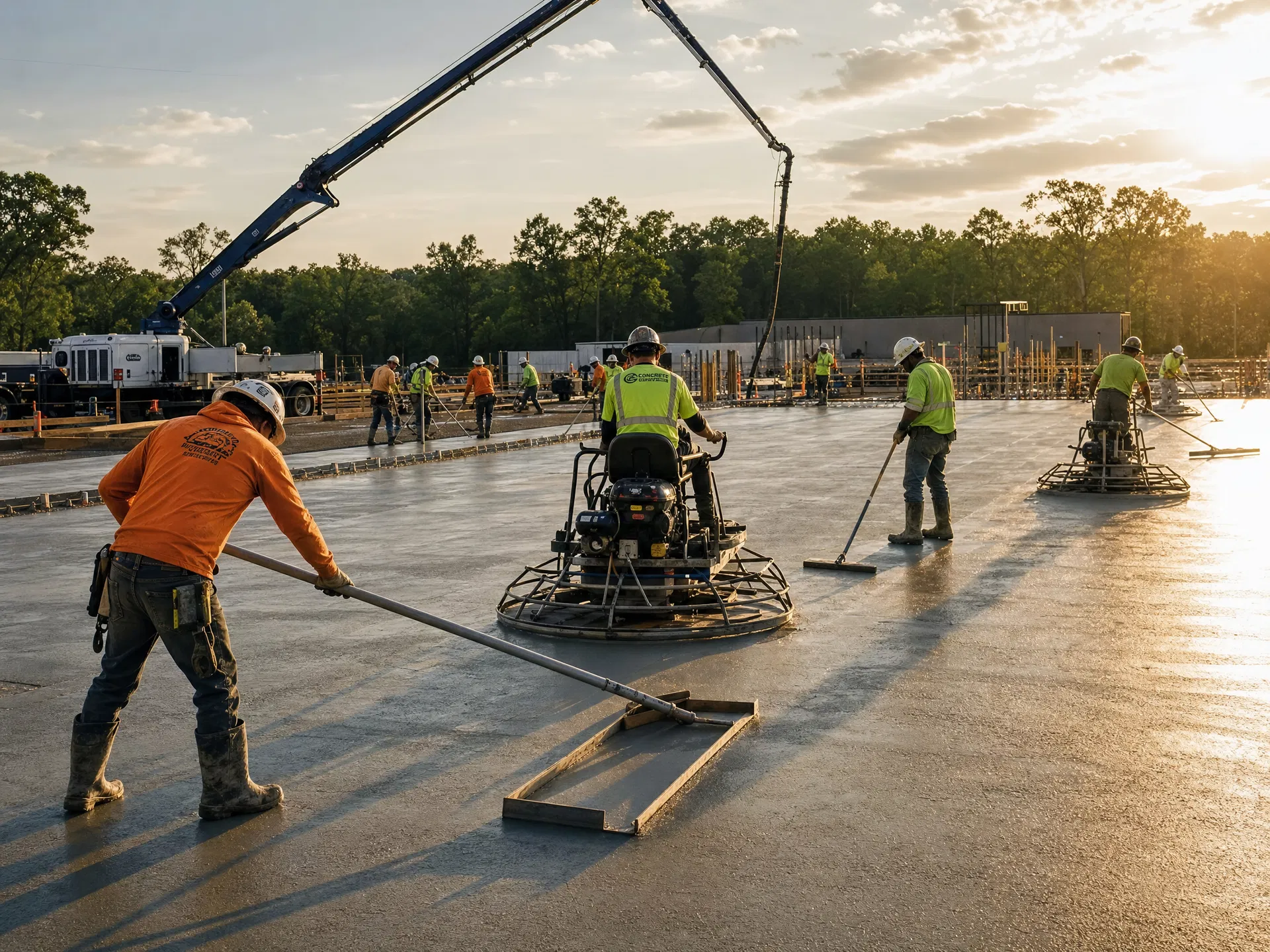SilverLeaf Co. concrete crew at work